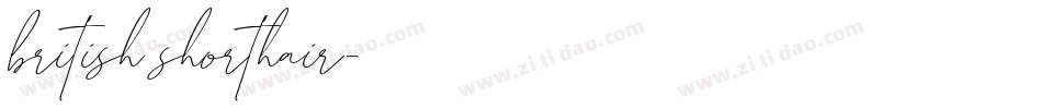british shorthair字体转换